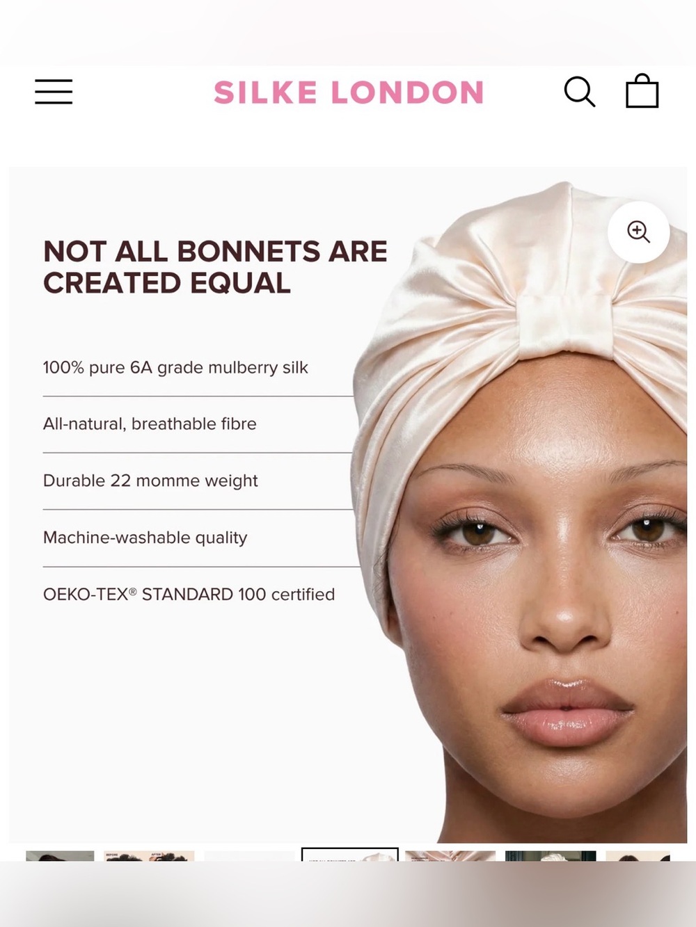 Silke London 100% Silk Hair Wrap - Picture 3 of 9